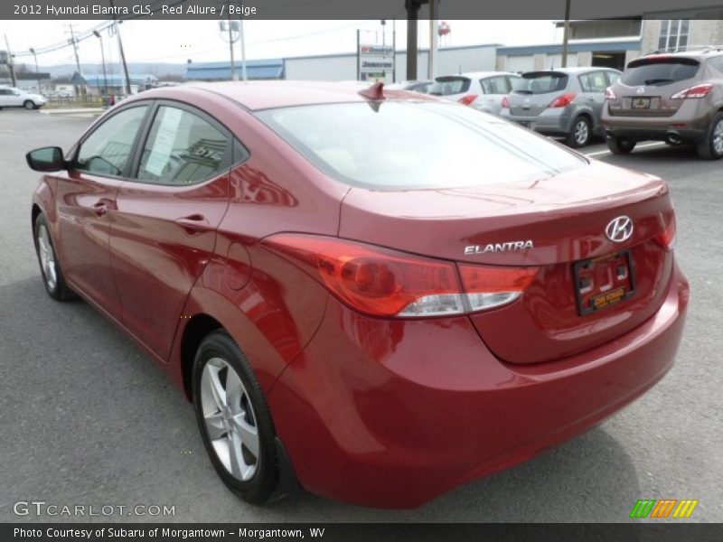 Red Allure / Beige 2012 Hyundai Elantra GLS