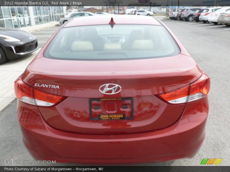 Red Allure / Beige 2012 Hyundai Elantra GLS