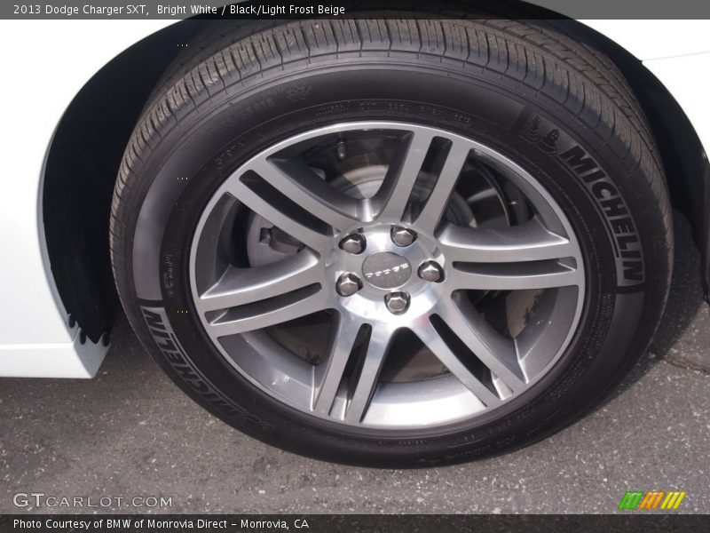 Bright White / Black/Light Frost Beige 2013 Dodge Charger SXT