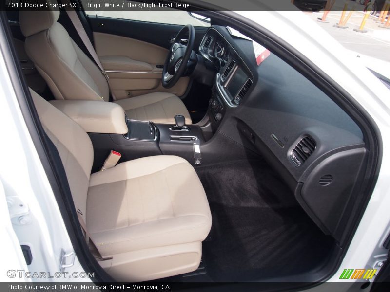 Bright White / Black/Light Frost Beige 2013 Dodge Charger SXT
