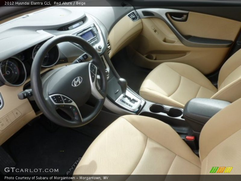 Red Allure / Beige 2012 Hyundai Elantra GLS