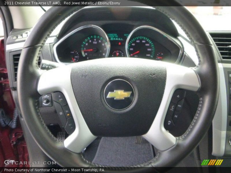 Red Jewel Metallic / Ebony/Ebony 2011 Chevrolet Traverse LT AWD