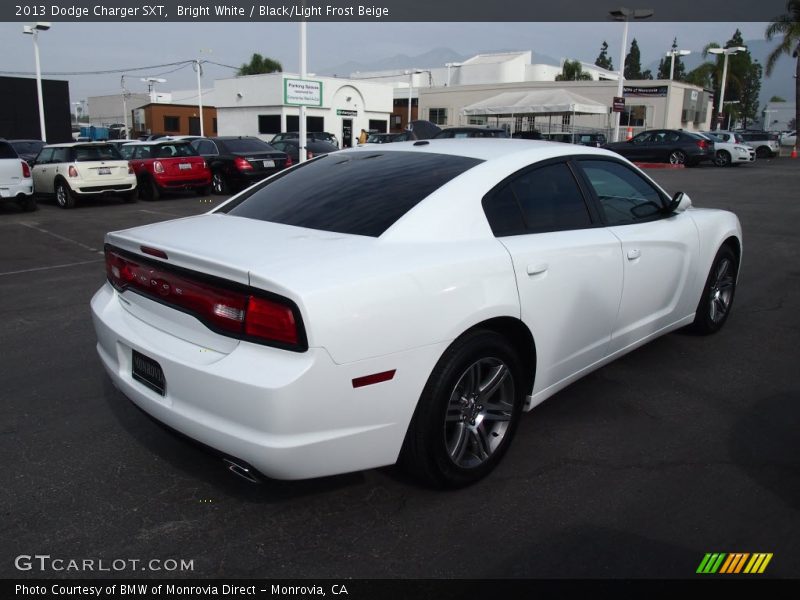 Bright White / Black/Light Frost Beige 2013 Dodge Charger SXT