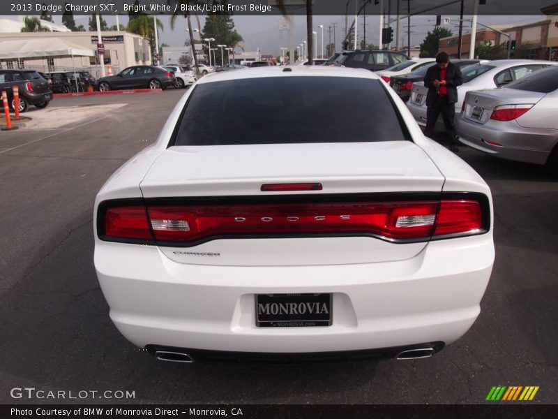 Bright White / Black/Light Frost Beige 2013 Dodge Charger SXT