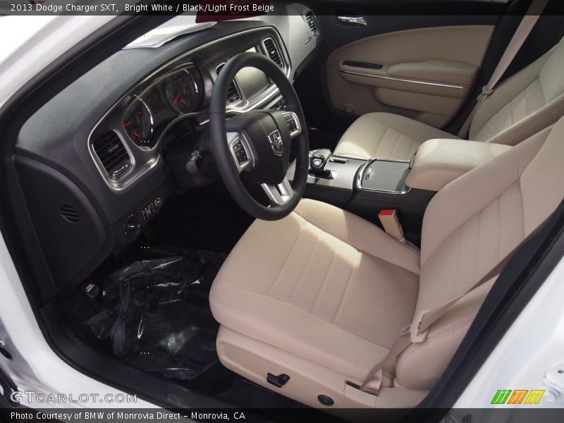 Bright White / Black/Light Frost Beige 2013 Dodge Charger SXT