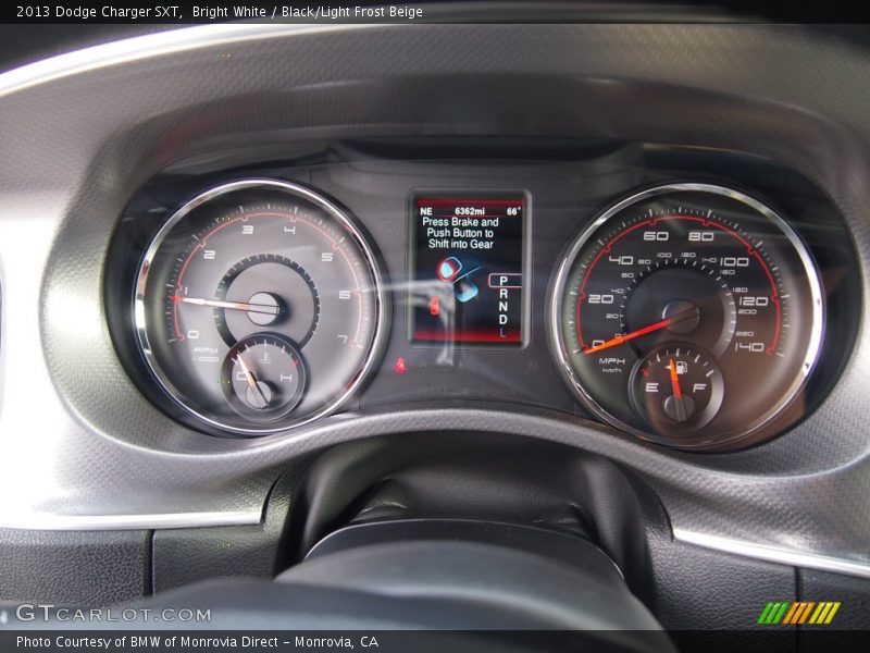 Bright White / Black/Light Frost Beige 2013 Dodge Charger SXT