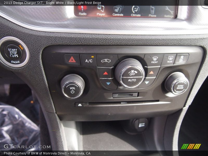 Bright White / Black/Light Frost Beige 2013 Dodge Charger SXT