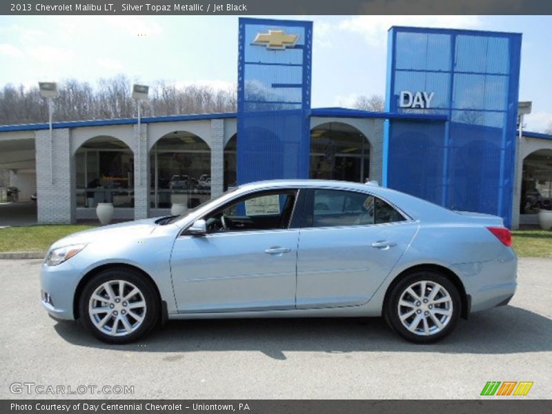 Silver Topaz Metallic / Jet Black 2013 Chevrolet Malibu LT