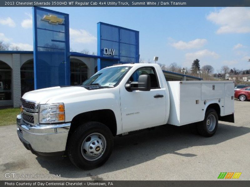 Summit White / Dark Titanium 2013 Chevrolet Silverado 3500HD WT Regular Cab 4x4 Utility Truck