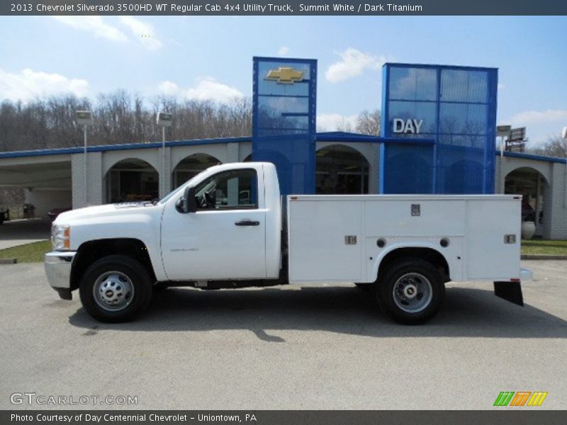 Summit White / Dark Titanium 2013 Chevrolet Silverado 3500HD WT Regular Cab 4x4 Utility Truck
