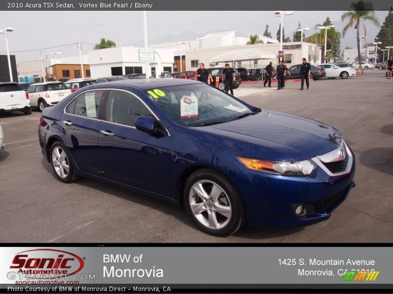 Vortex Blue Pearl / Ebony 2010 Acura TSX Sedan