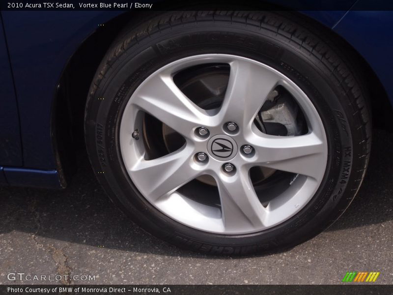 Vortex Blue Pearl / Ebony 2010 Acura TSX Sedan