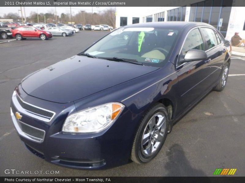 Imperial Blue Metallic / Cocoa/Cashmere 2011 Chevrolet Malibu LS