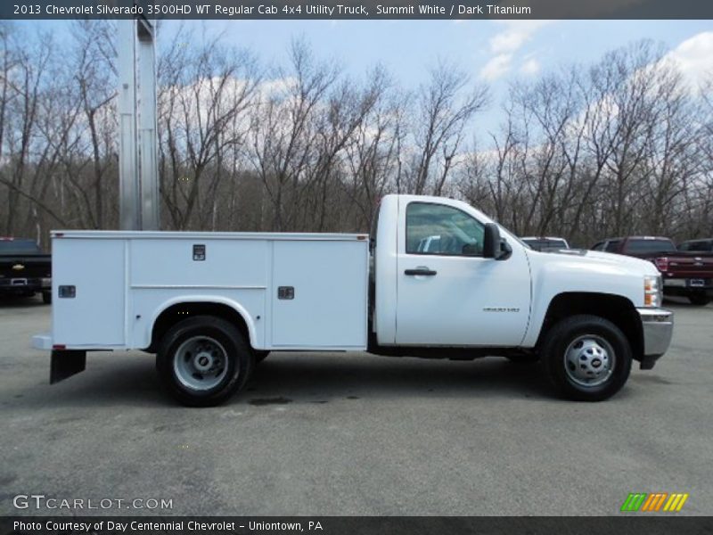 Summit White / Dark Titanium 2013 Chevrolet Silverado 3500HD WT Regular Cab 4x4 Utility Truck