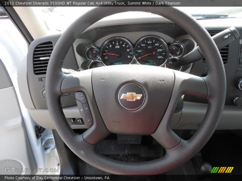 Summit White / Dark Titanium 2013 Chevrolet Silverado 3500HD WT Regular Cab 4x4 Utility Truck