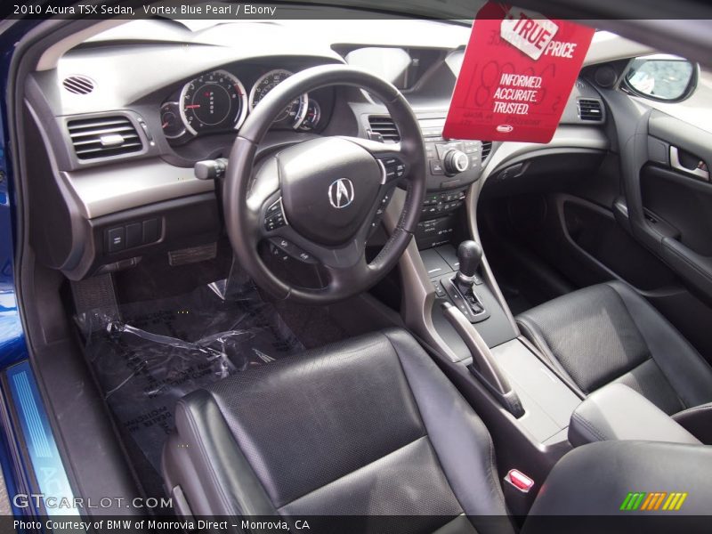 Vortex Blue Pearl / Ebony 2010 Acura TSX Sedan