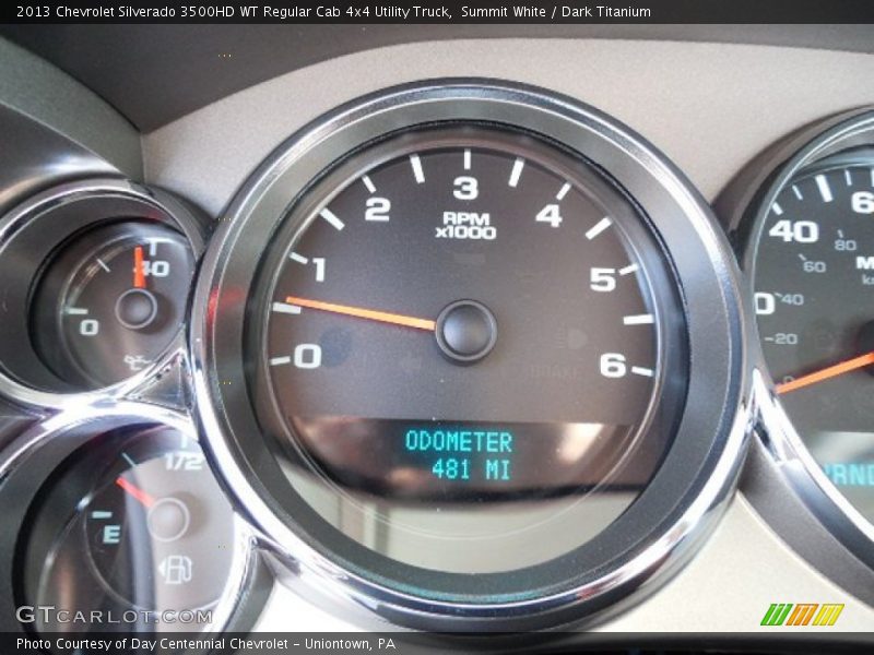 Summit White / Dark Titanium 2013 Chevrolet Silverado 3500HD WT Regular Cab 4x4 Utility Truck