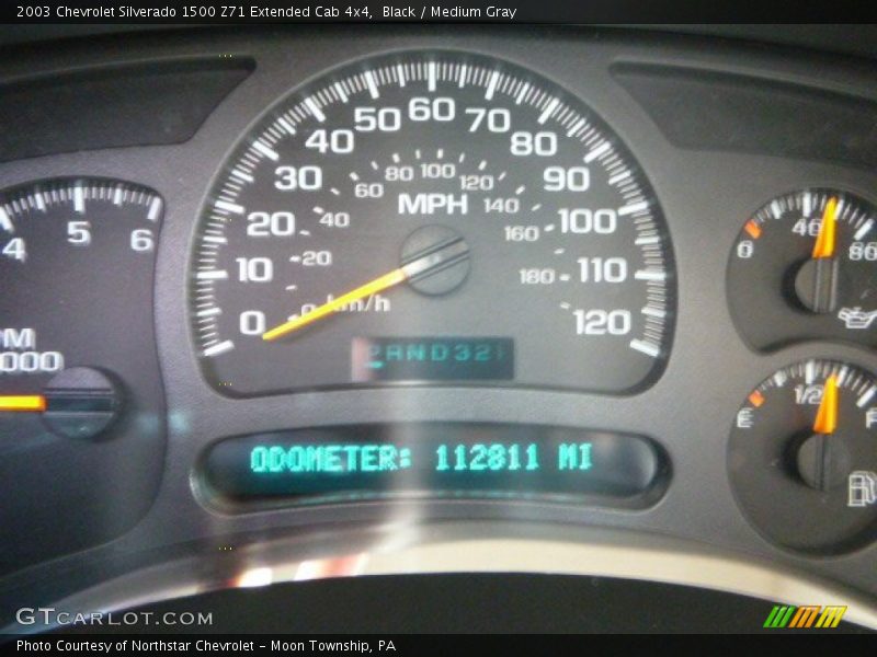 Black / Medium Gray 2003 Chevrolet Silverado 1500 Z71 Extended Cab 4x4