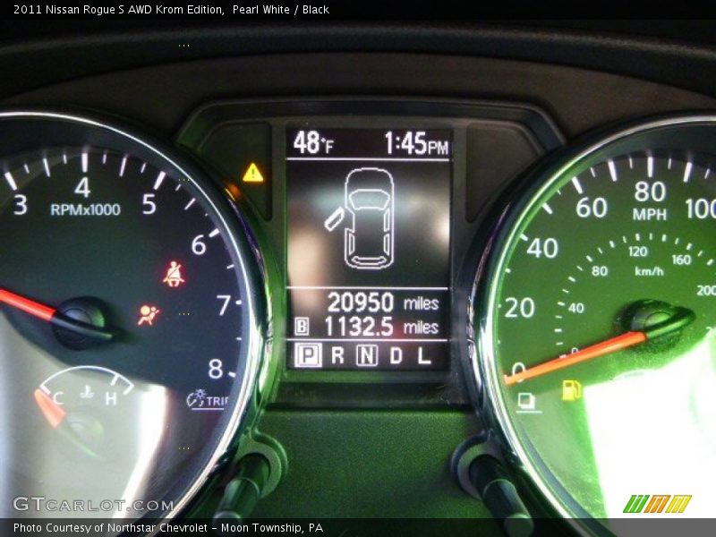 Pearl White / Black 2011 Nissan Rogue S AWD Krom Edition