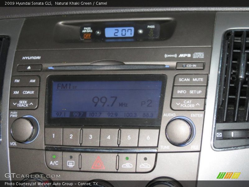 Natural Khaki Green / Camel 2009 Hyundai Sonata GLS