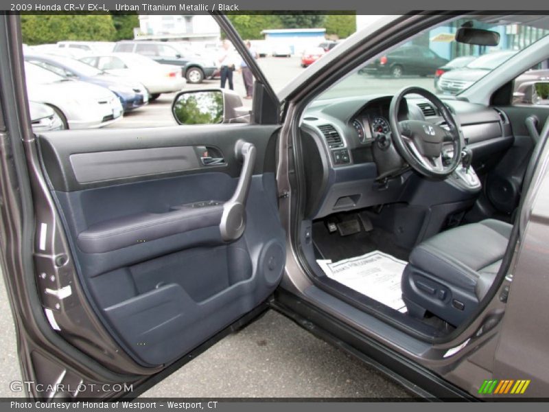 Urban Titanium Metallic / Black 2009 Honda CR-V EX-L