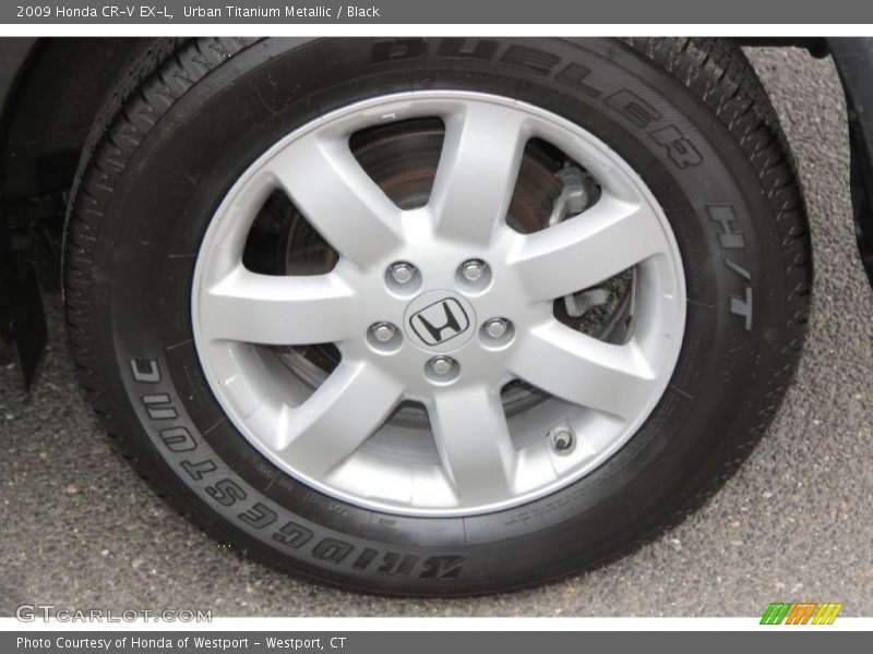 Urban Titanium Metallic / Black 2009 Honda CR-V EX-L