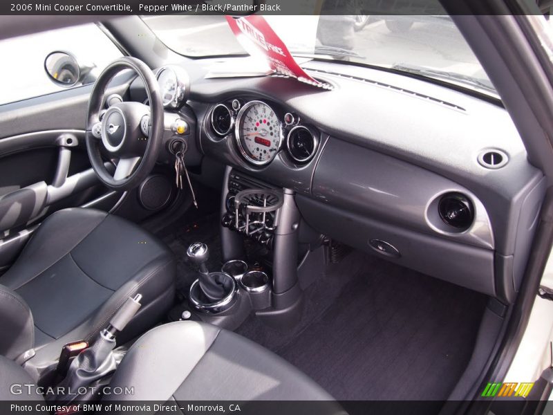 Pepper White / Black/Panther Black 2006 Mini Cooper Convertible