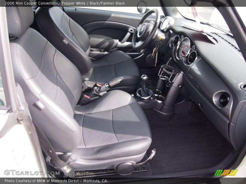 Pepper White / Black/Panther Black 2006 Mini Cooper Convertible