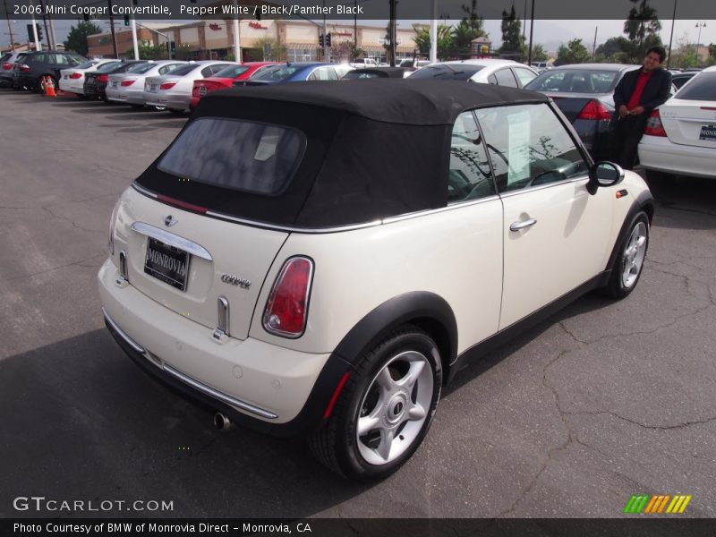 Pepper White / Black/Panther Black 2006 Mini Cooper Convertible