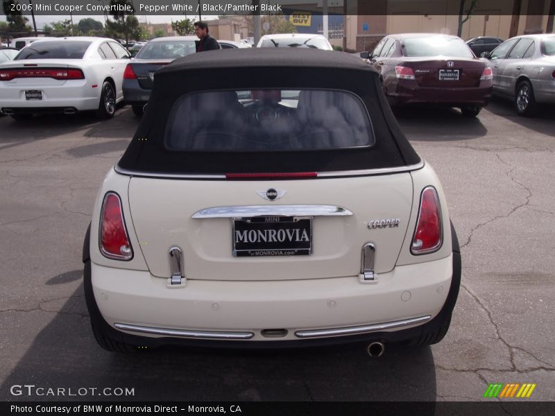 Pepper White / Black/Panther Black 2006 Mini Cooper Convertible
