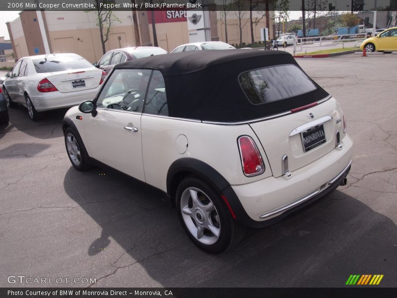 Pepper White / Black/Panther Black 2006 Mini Cooper Convertible
