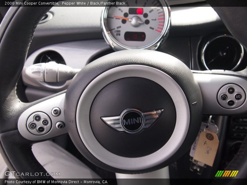 Pepper White / Black/Panther Black 2006 Mini Cooper Convertible