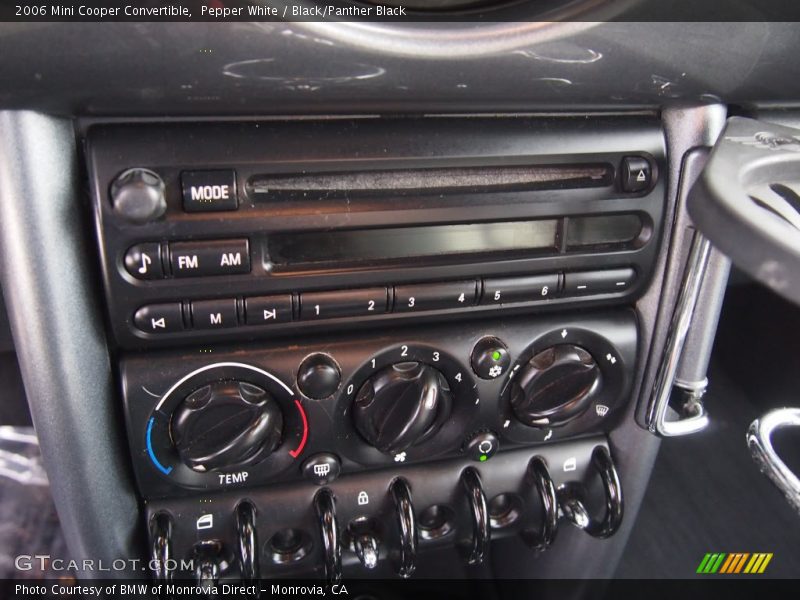 Pepper White / Black/Panther Black 2006 Mini Cooper Convertible