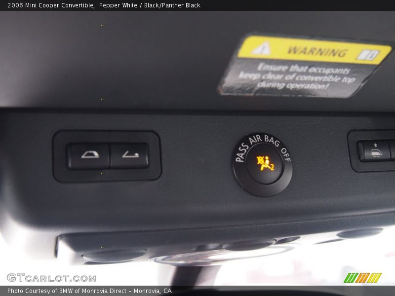 Pepper White / Black/Panther Black 2006 Mini Cooper Convertible