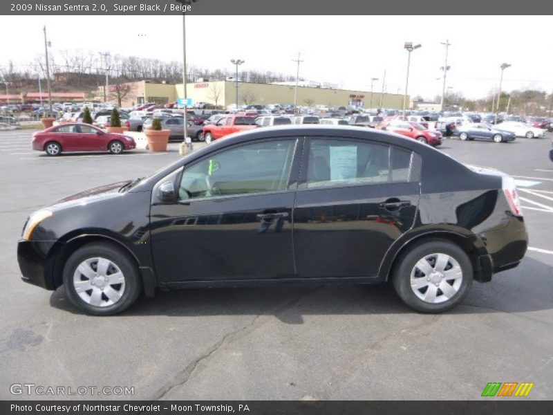 Super Black / Beige 2009 Nissan Sentra 2.0