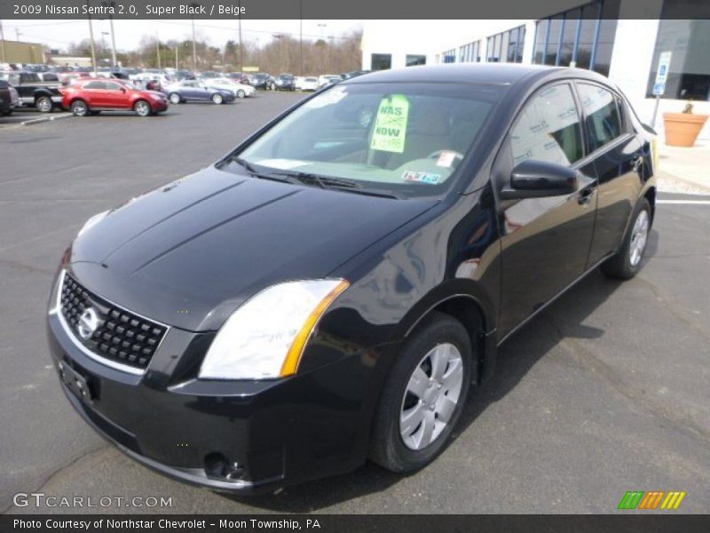 Super Black / Beige 2009 Nissan Sentra 2.0