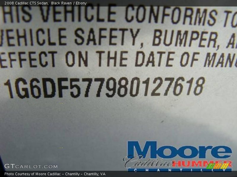 Black Raven / Ebony 2008 Cadillac CTS Sedan