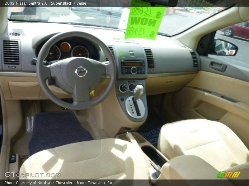 Super Black / Beige 2009 Nissan Sentra 2.0