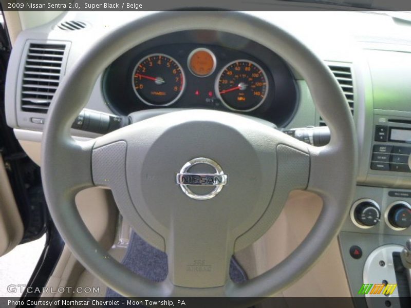 Super Black / Beige 2009 Nissan Sentra 2.0