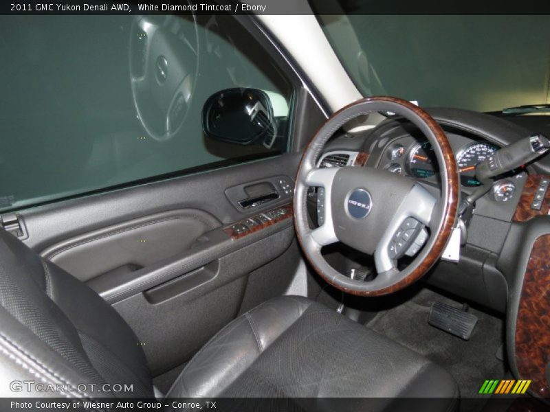 White Diamond Tintcoat / Ebony 2011 GMC Yukon Denali AWD