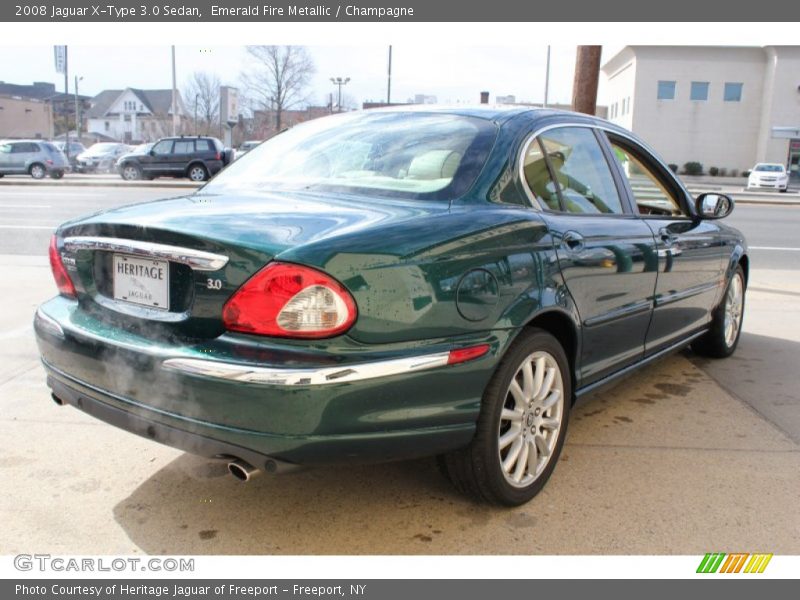 Emerald Fire Metallic / Champagne 2008 Jaguar X-Type 3.0 Sedan