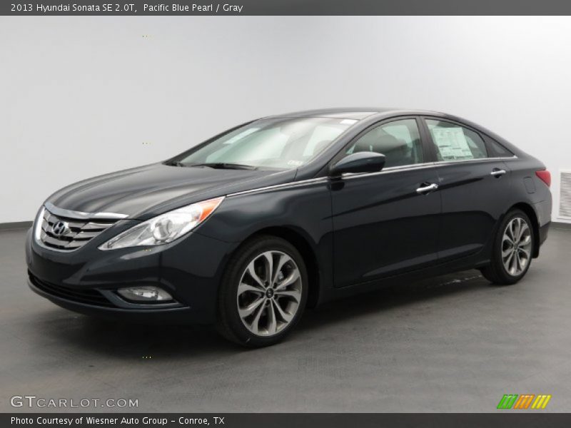 Pacific Blue Pearl / Gray 2013 Hyundai Sonata SE 2.0T