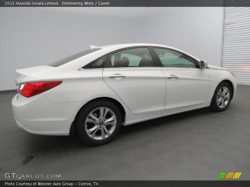 Shimmering White / Camel 2013 Hyundai Sonata Limited