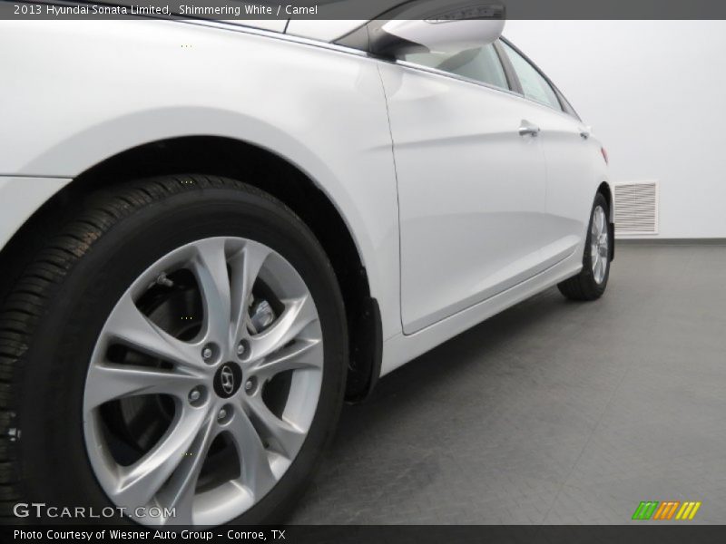 Shimmering White / Camel 2013 Hyundai Sonata Limited