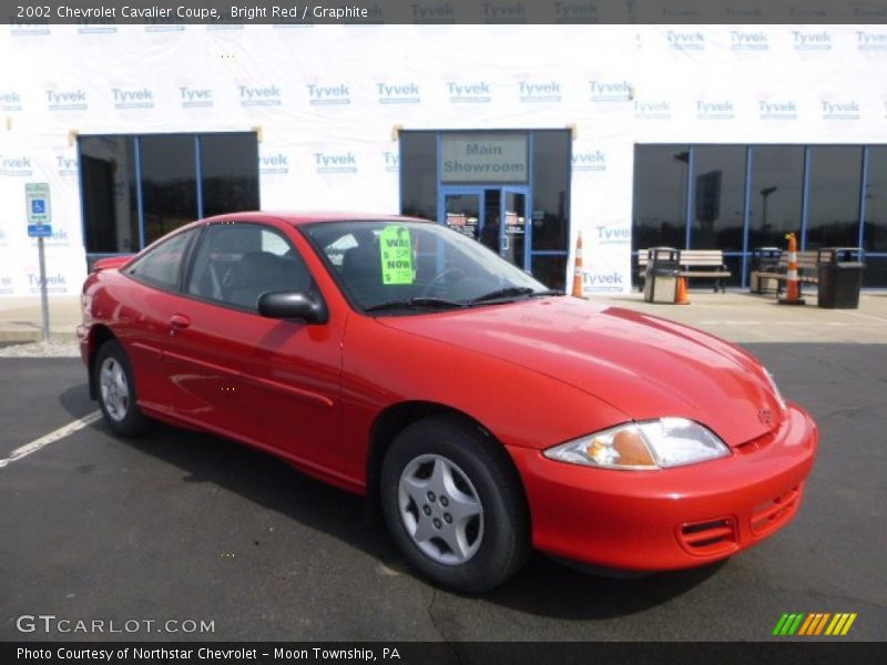 Bright Red / Graphite 2002 Chevrolet Cavalier Coupe