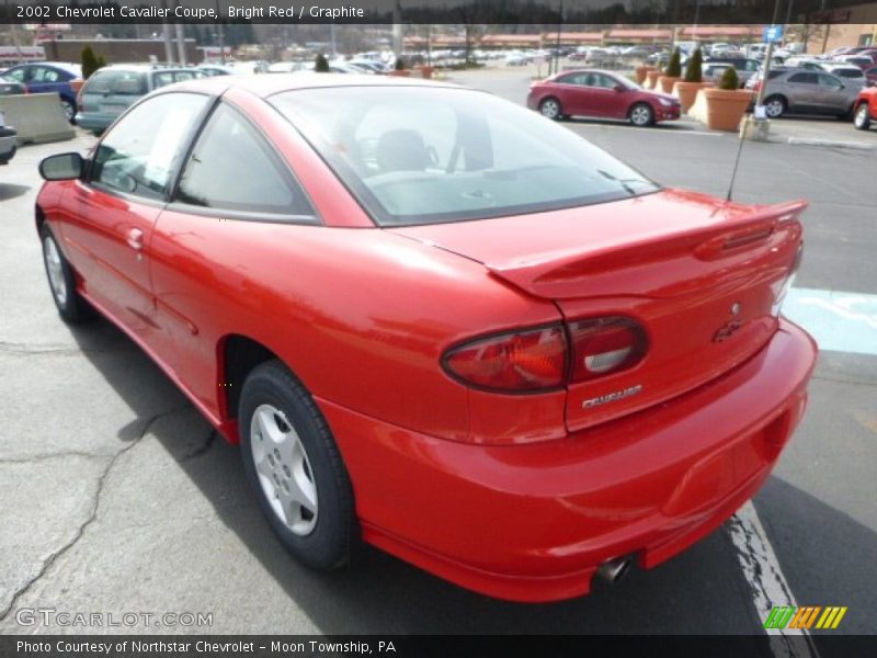 Bright Red / Graphite 2002 Chevrolet Cavalier Coupe