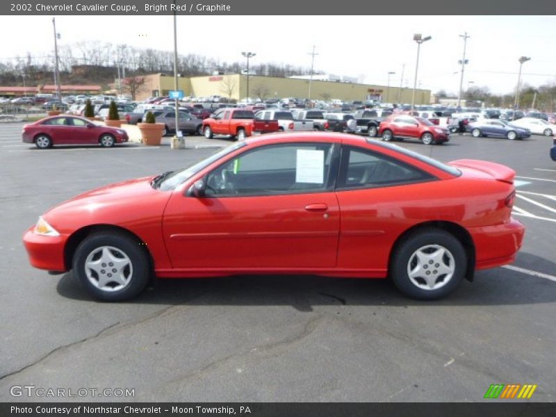 Bright Red / Graphite 2002 Chevrolet Cavalier Coupe