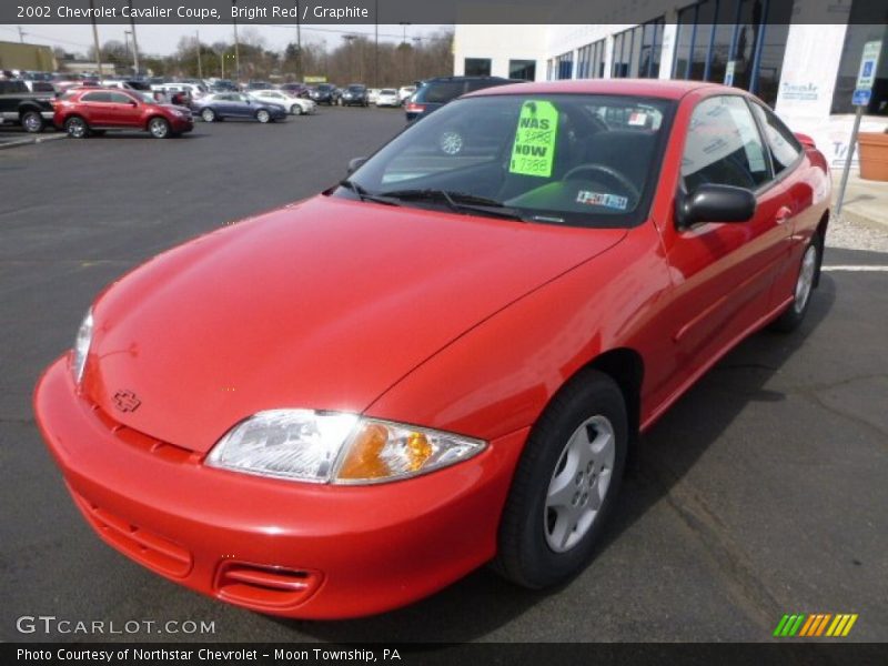 Bright Red / Graphite 2002 Chevrolet Cavalier Coupe