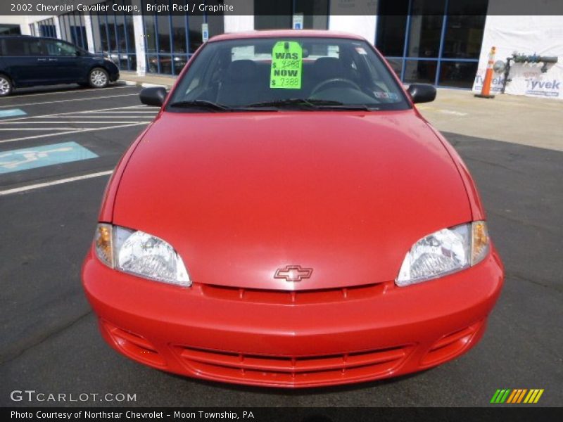 Bright Red / Graphite 2002 Chevrolet Cavalier Coupe