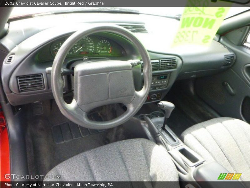 Bright Red / Graphite 2002 Chevrolet Cavalier Coupe